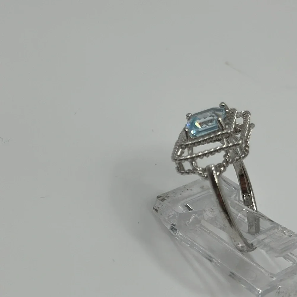 Gorgeous topaz color crystal Elegant 925 silver ring ✨